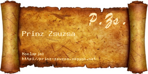 Prinz Zsuzsa névjegykártya